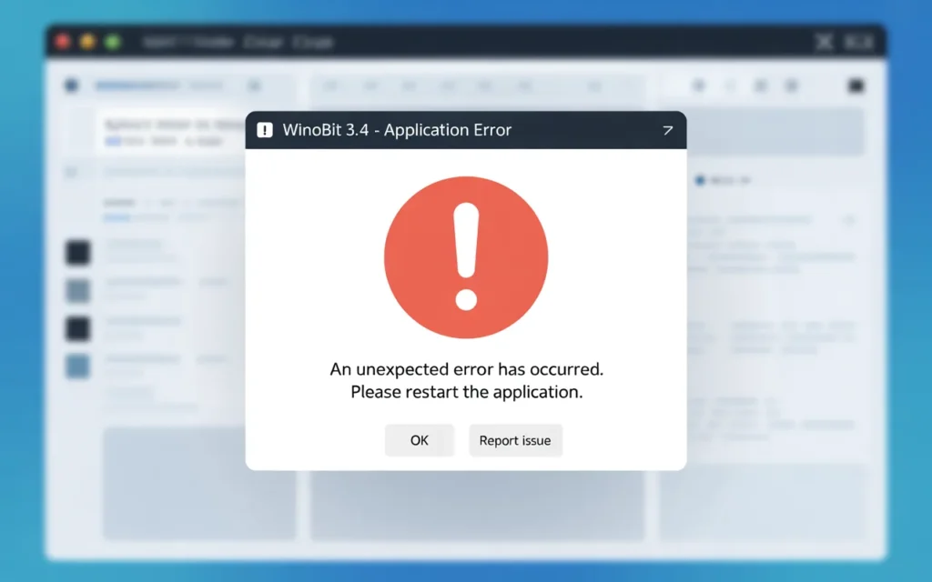 winobit3.4 software error