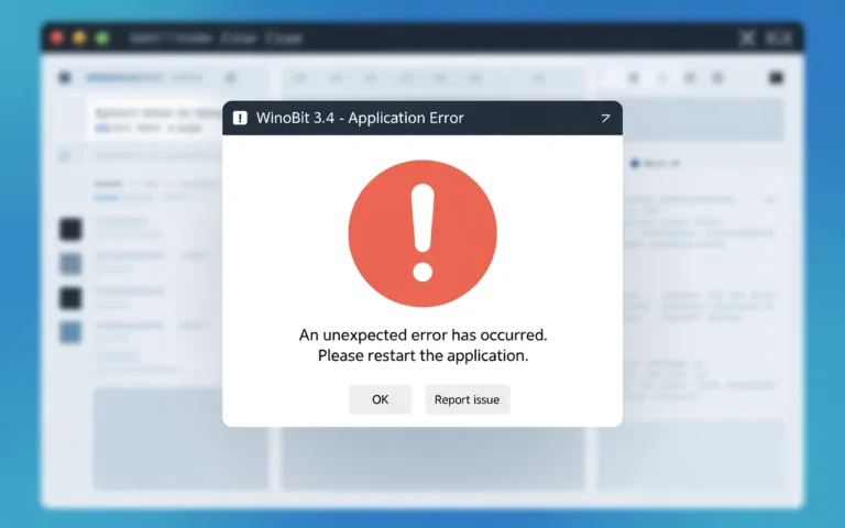 winobit3.4 software error